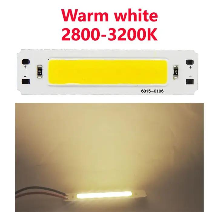 Ampoule Led Cob d'entrée 5V Source de bande lumineuse pour bricolage USB Led éclairage 2W 60x15mm 6cm puce de lampe