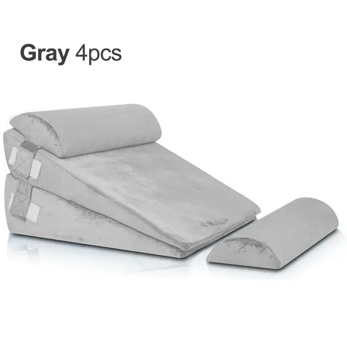 Ensemble de 4 coussins de lit réglables en mousse à mémoire de forme