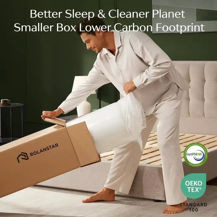 Matelas double en mousse à mémoire de forme gel de 6 pouces dans une boîte, sans fibre de verre, res
