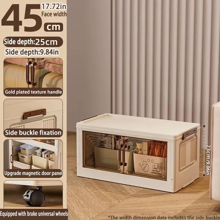 Armoire de rangement multifonction de 45/55/65cm de longueur, boîte de rangement pliable de grande c