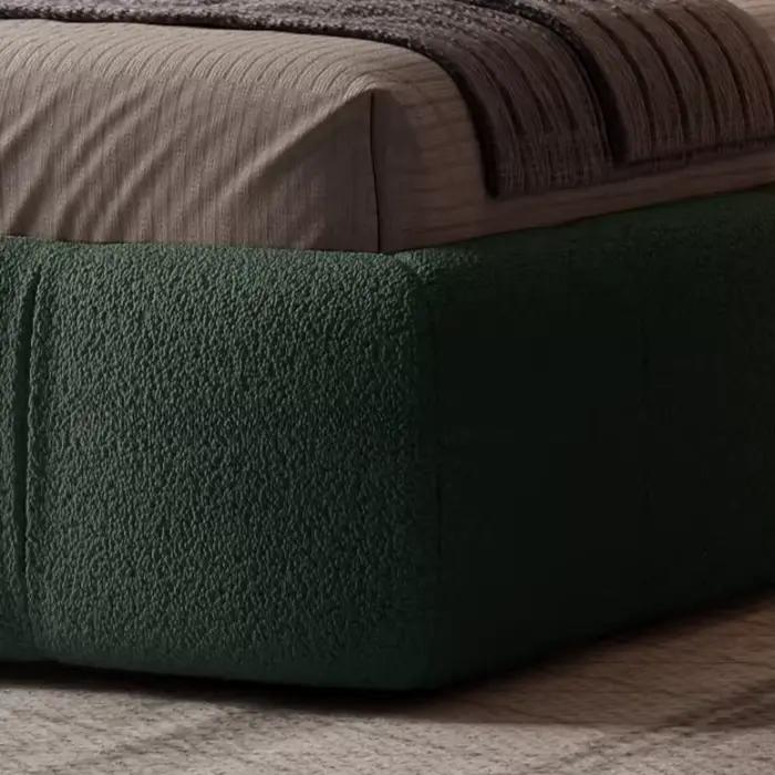 Décoration de lit double en tissu cachemire d'agneau pour couples