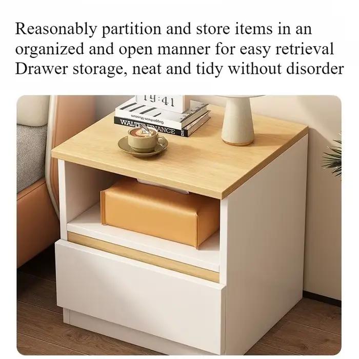 Table de chevet simple et multifonctionnelle avec rangement à pompe, petite armoire de chevet pour chambre à coucher, location de maison