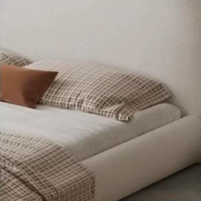 Lit Double Esthétique avec Tête de Lit et Rangement