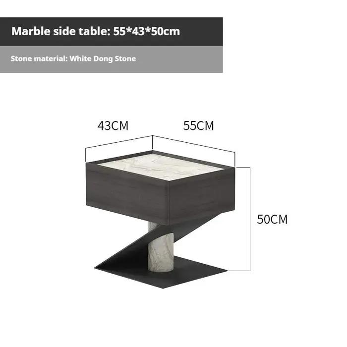 Table de chevet minimaliste en bois massif TS