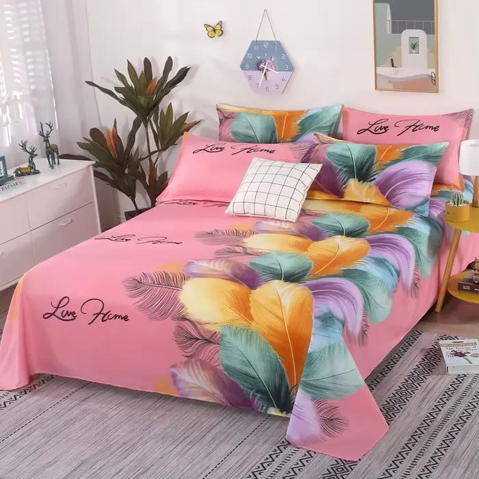Ensemble de draps de lit 3 pièces/ensemble en coton avec taies d'oreiller pour chambre d'amoureux