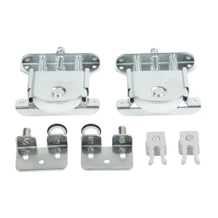 2 poulies pour portes coulissantes de placard avec roues réglables pour un montage facile et un fonctionnement fluide