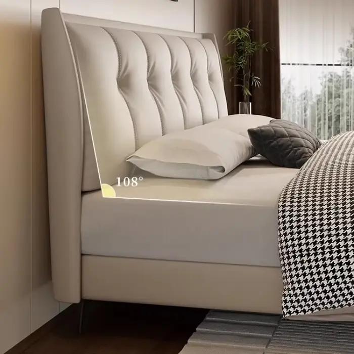 180x200cm cadres en bois lits doubles King Size reine luxe Double haute chambre lit tête de lit