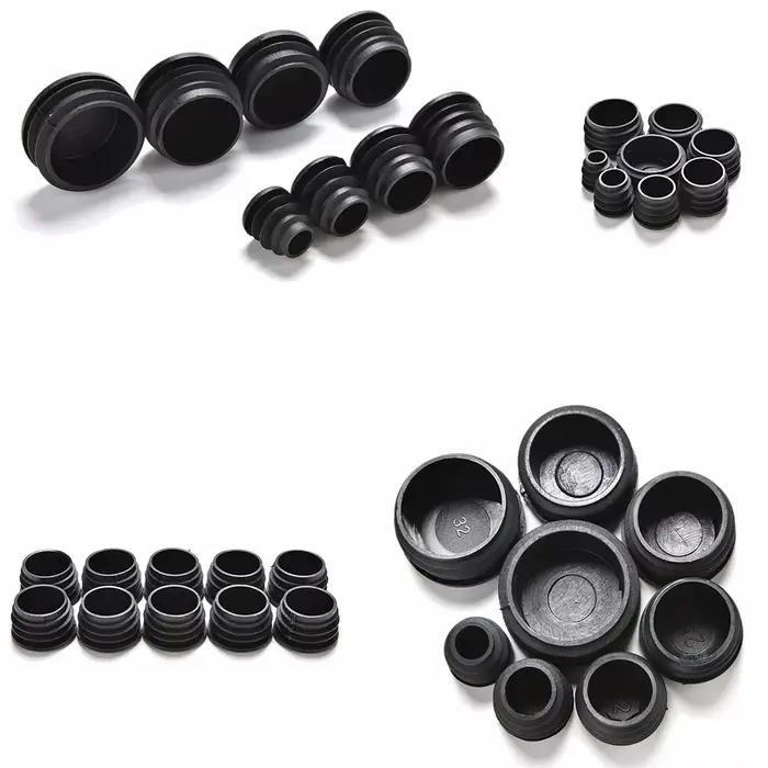 Bouchon de pied de meuble, 10 pièces/lot, capuchon d'extrémité obturateur pour Tube rond, diamètre 1