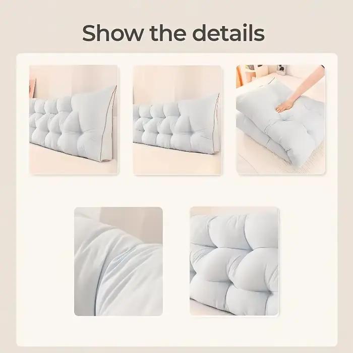 Grand coussin de lit, dossier et lombaire Double couche