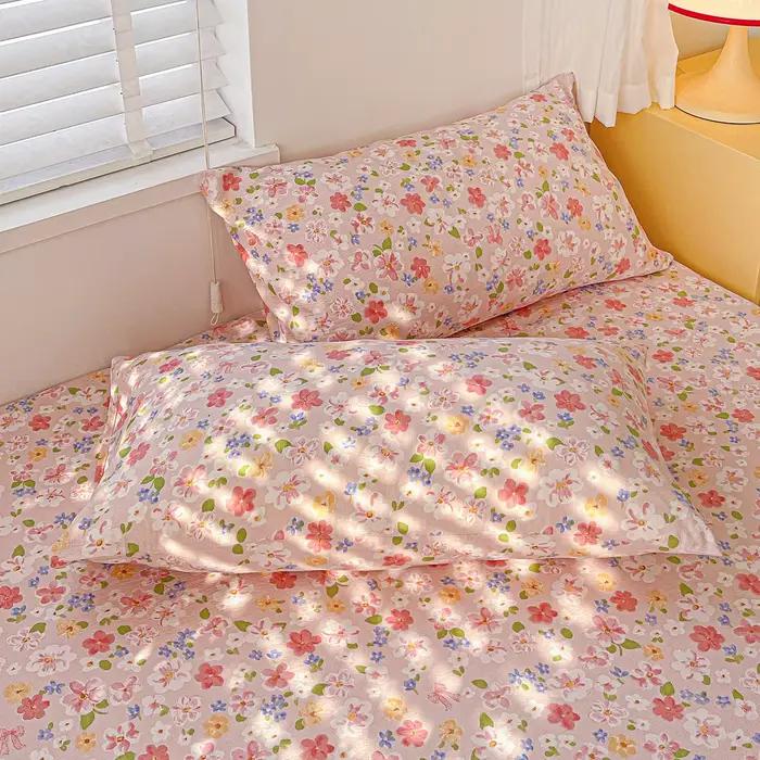 Ensemble de draps doubles avec taie d'oreiller, drap-housse Queen, protège-matelas 150x200, drap antidérapant, housse de lit simple