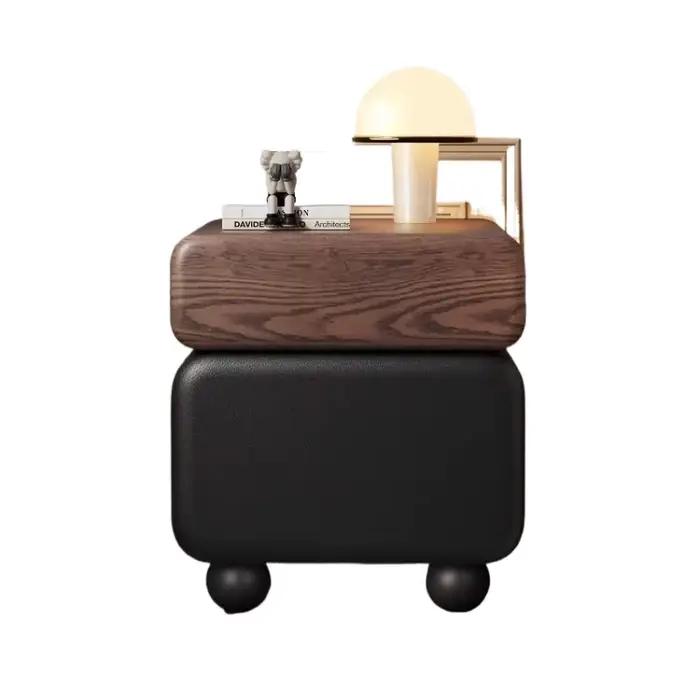Table de chevet moderne avec pieds boule de rangement