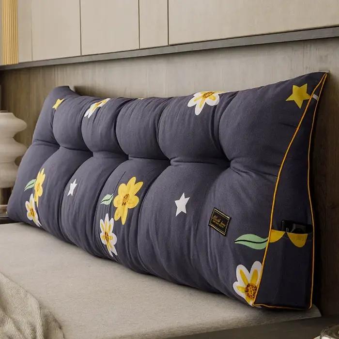 Coussin triangulaire coréen pour tête de lit avec rembourrage amovible