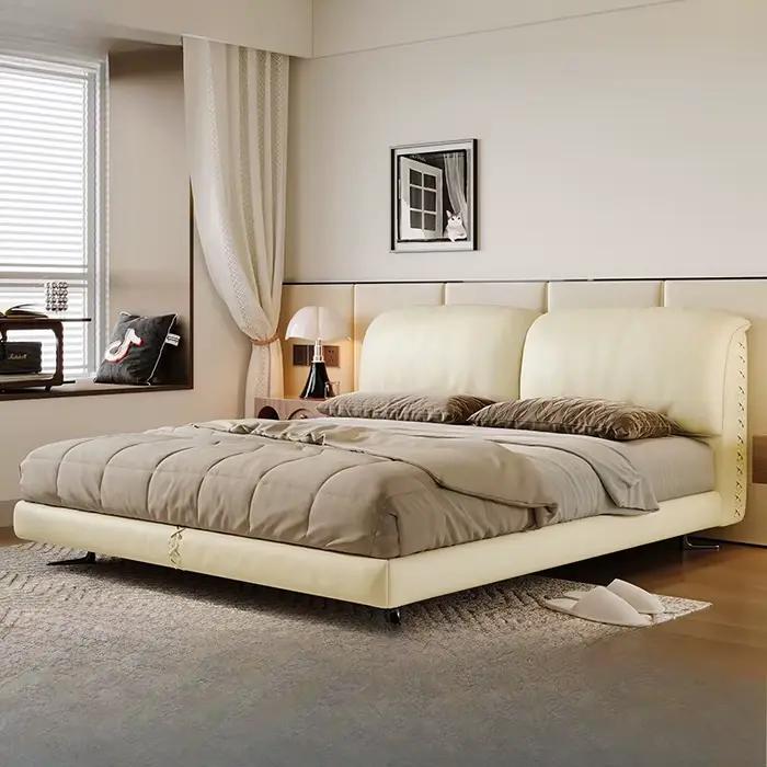 Rangement rembourré lit tables de chevet moderne dormir luxe lit reine têtes de lit Muebles Para dortoir meubles décoration