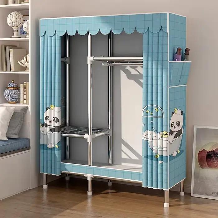 Chambre à coucher location armoire Portable vêtements placard dortoir petite