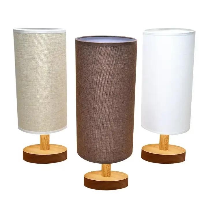 Abat-jour en lin à Tube droit pour lampes de Table