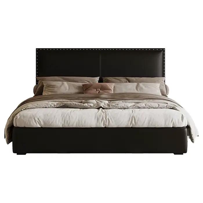 Chambre à coucher double fantaisie paresseux lit nordique femme luxe moderne tête de lit haute cadre 180x200 Camas matrimoniales accessoires pour la maison
