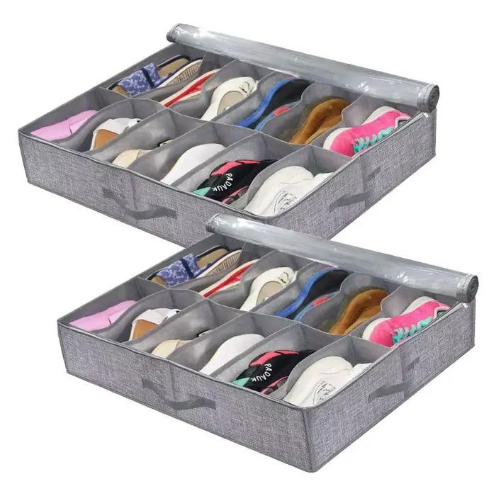 Organisateur de rangement pour chaussures sous le lit