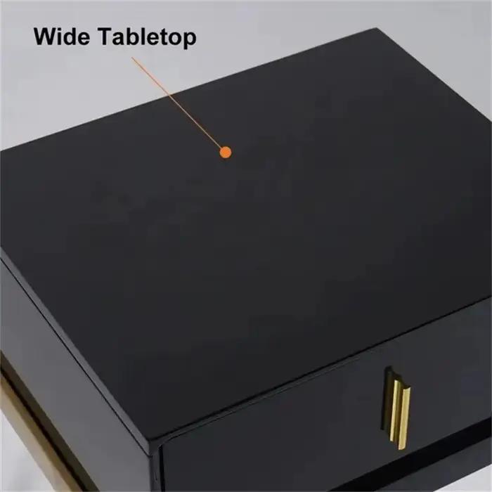 Table d'appoint de lit moderne à 2 tiroirs