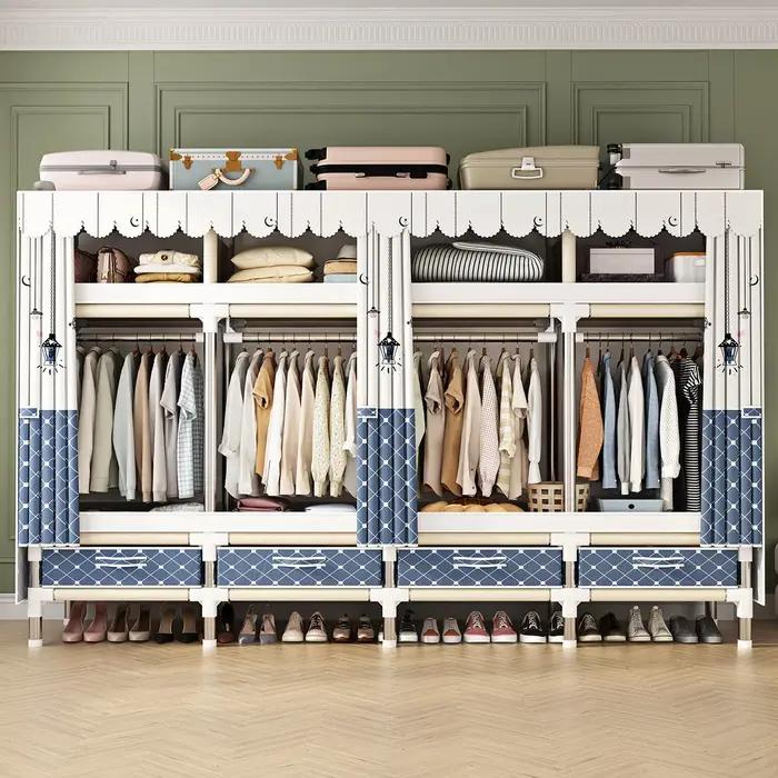 Armoire en tissu pliable Portable surdimensionnée pour chambre à coucher