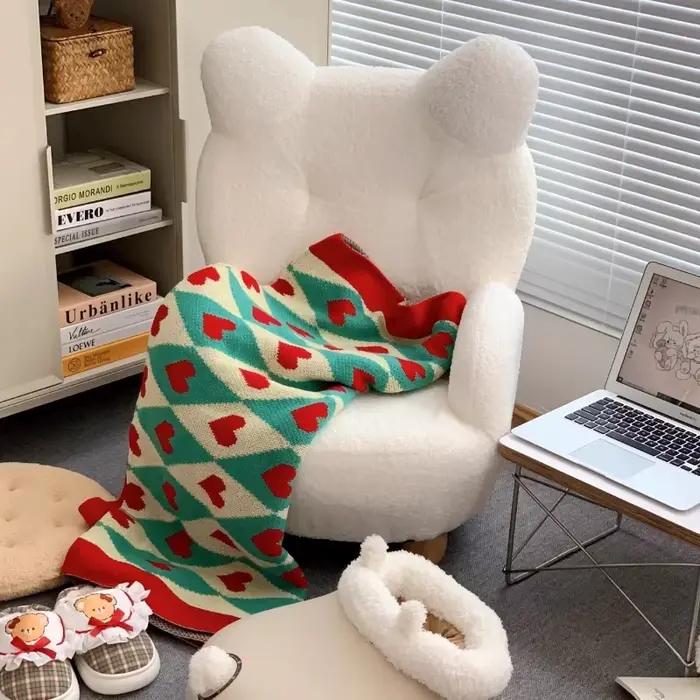 Adorable chaise longue en forme d'ours, Mini canapé simple pour chambre d'enfants, fauteuil Compact