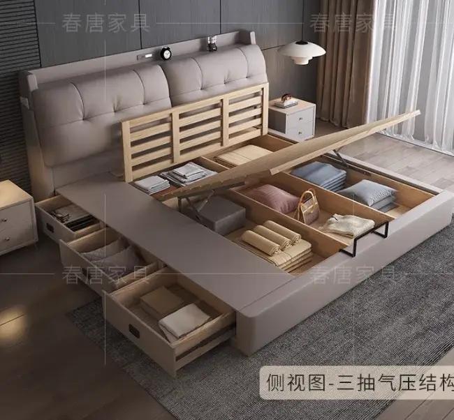Cadre organisateur poignées De lit tables De chevet modernes uniques lit De salon têtes De lit Queen Size Meubles De Chambre accessoires pour la maison
