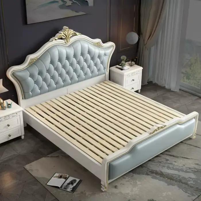 Lit de luxe moderne, lit double Queen