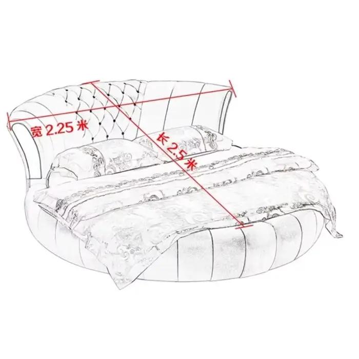 Lit nordique Unique fantaisie double reine tables De chevet têtes De lit dormir Cama De Lujo Para dortoir ensemble De chambre meubles