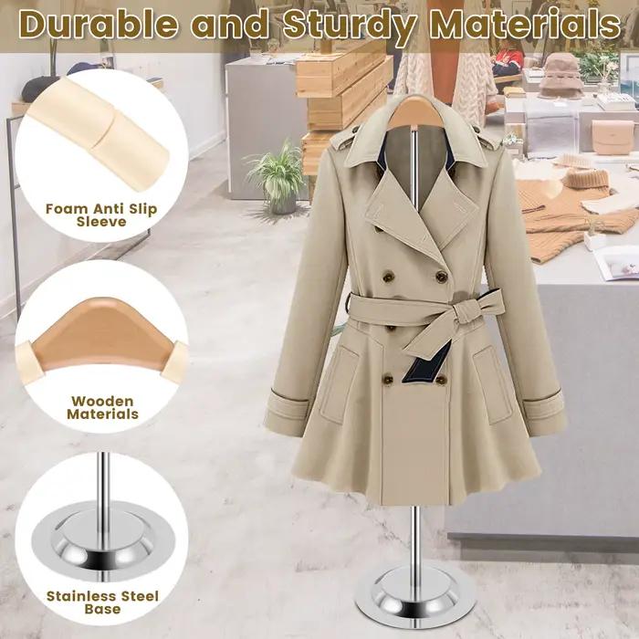 Porte-Vêtements Réglables et Multifonctionnel T1 de 40 à 70cm, Cintre de Maison et de Chambre à Couc