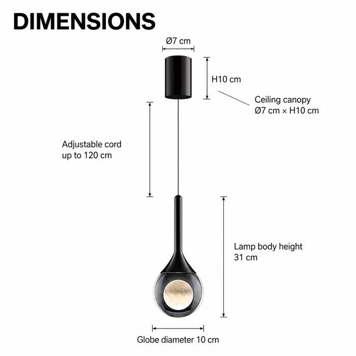 Lustre de chevet LED moderne 110-220V en aluminium