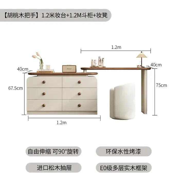 Coiffeuse De luxe moderne Design tendance Style crème Glamour vanité Table gain De place Tocador De Maquillaje meubles De chambre