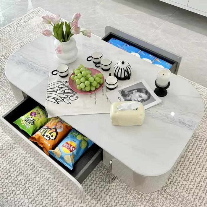 Table basse italienne avec tiroirs de rangement