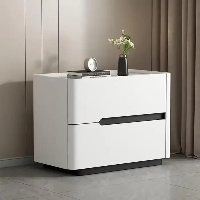 Table de nuit nordique moderne, rangement esthétique, luxe, minimaliste, chevet, proximité, meubles