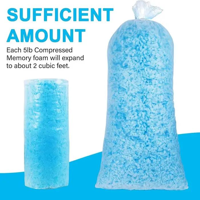 Recharge de mousse à mémoire de forme râpée de 2.3kg, remplissage de sac de haricots de remplacement