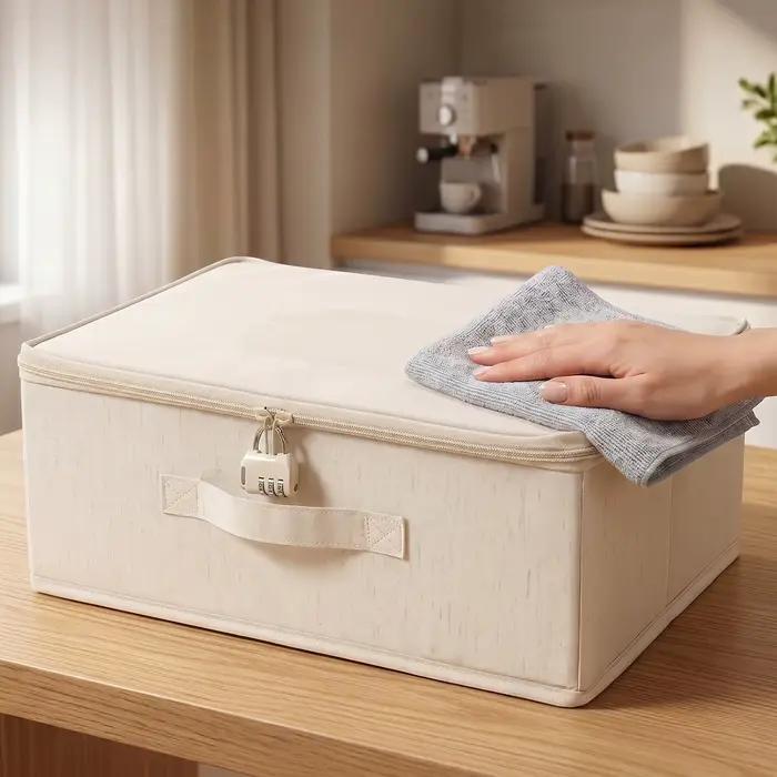 Boîte de rangement verrouillable pour vêtements et jouets