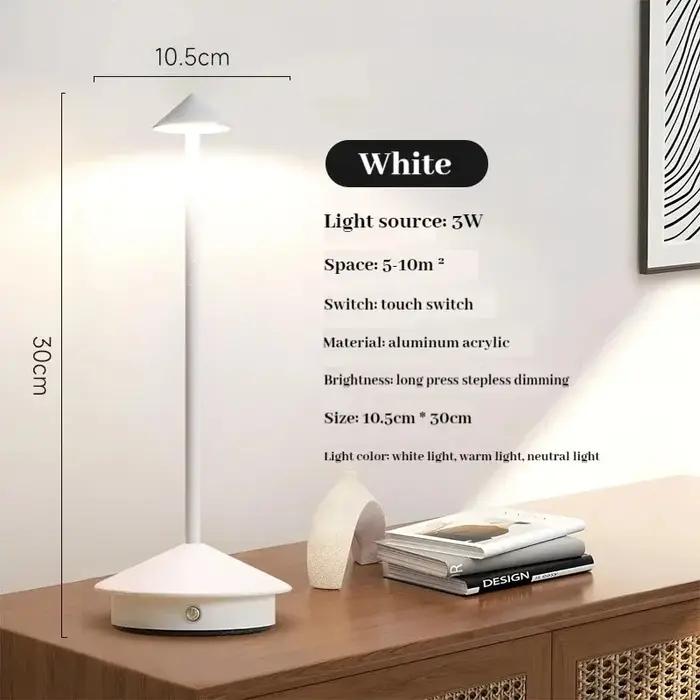 Lampe de Table LED Rechargeable capteur tactile