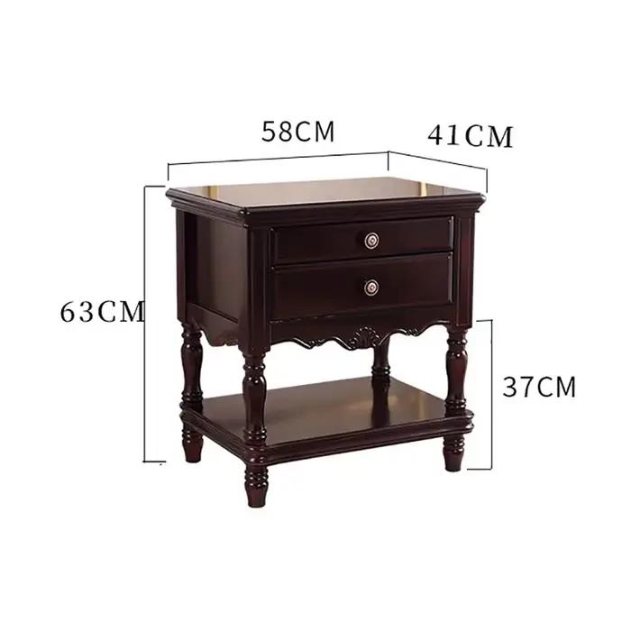 Tables De Chevet rétro européennes du milieu du siècle classique Glam organisateur tiroir