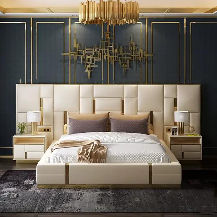 Ensemble de meubles de chambre à coucher de luxe moderne