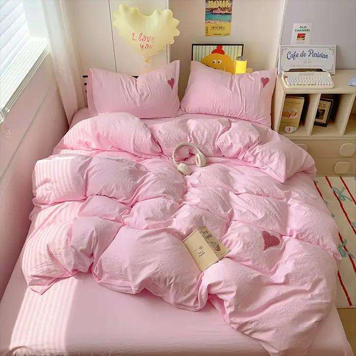 Parure de lit style coréen pour adultes et enfants