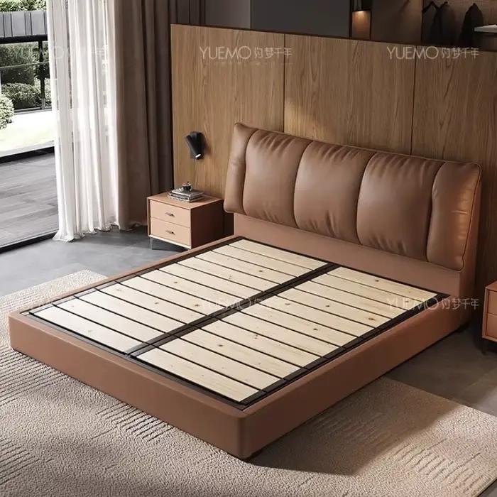 Cadre rembourré lit Queen tête de lit rangement minimaliste Spac lit moderne luxe dormir Mobilier Maison accessoires
