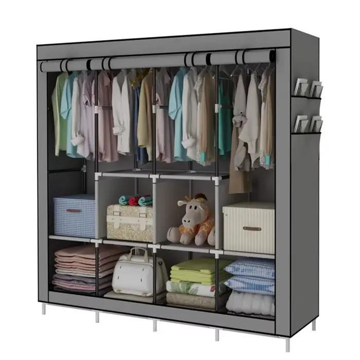 Armoire portable, étagères de rangement pour vêtements, organisateur de rangement pour vêtements ave