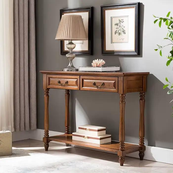 Table Console rectangulaire de rangement avec tiroirs