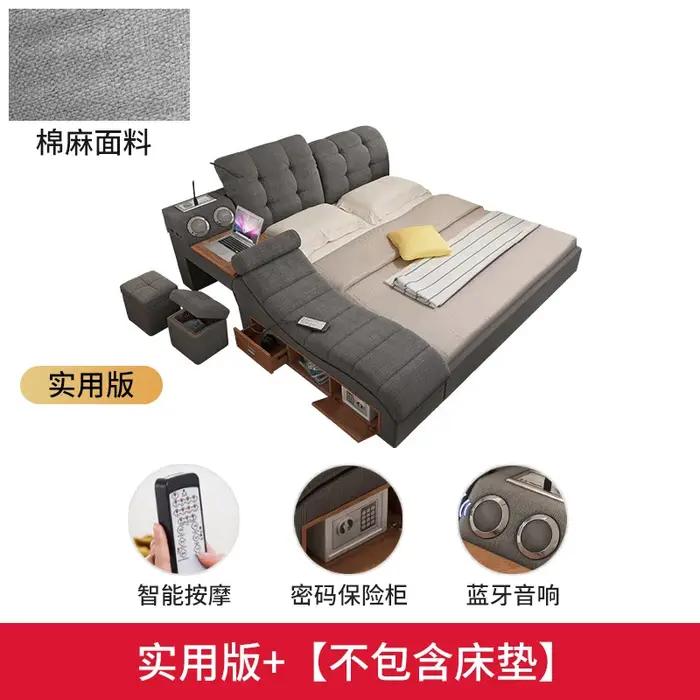 Lit de luxe Queen électronique japonais Tatami rembourrage lit tables de nuit King Size Muebles Para El Hogar meubles de chambre