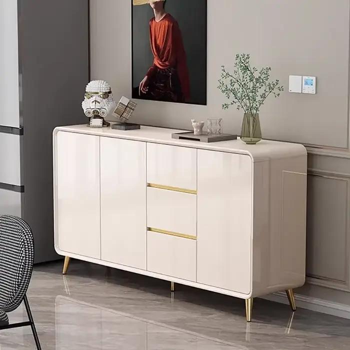Commode de chambre créative et glamour style crème pour une esthétique