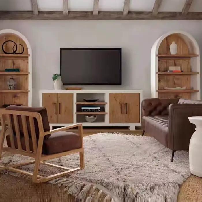Meuble de rangement en bois pour café