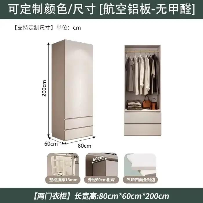 Armoire de Luxe en Métal pour Vêtements, Grande Capacité, Gain de Place, Organisateur de Rangement p