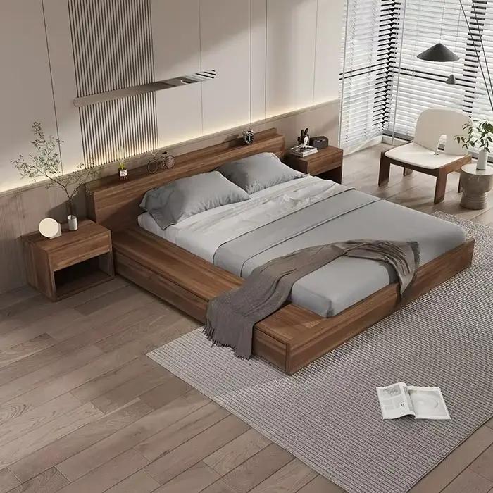 Lits de chambre japonais de style loft 180x200, lits uniques pour enfants, lits de luxe italiens avec rangement, ensemble complet de meubles de chambre à coucher avec plateforme tatami