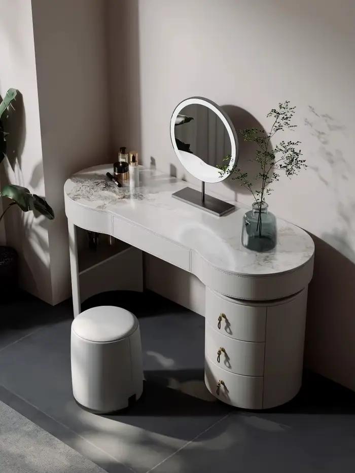 Coiffeuse rustique nordique, tiroir Vintage, coiffeuse de luxe en bois, chambre classique, accessoir