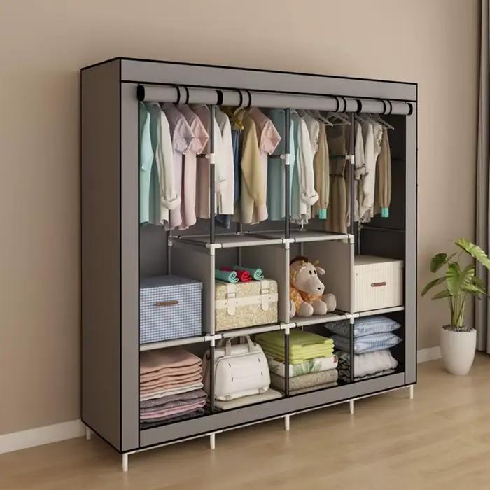 Armoire portable, étagères de rangement pour vêtements, organisateur de rangement pour vêtements ave