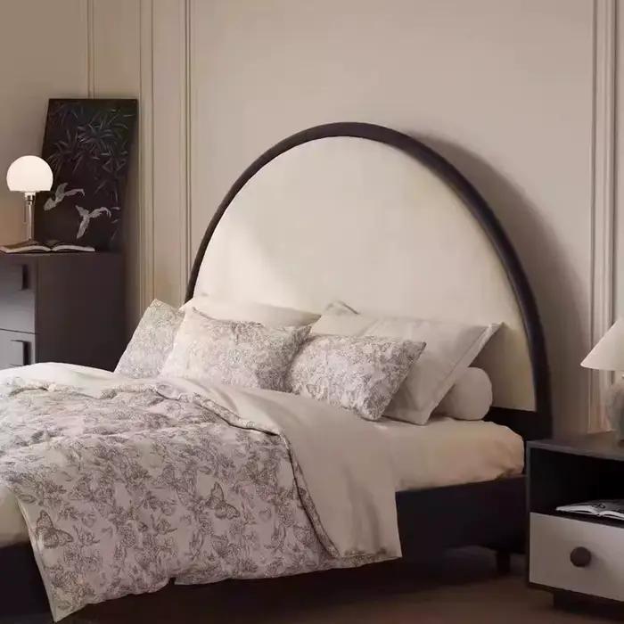 Chambre à coucher esthétique lit européen adolescente King Double couchage rembourrage cadre De lit 180x200cm salon Cama De Casal accessoires
