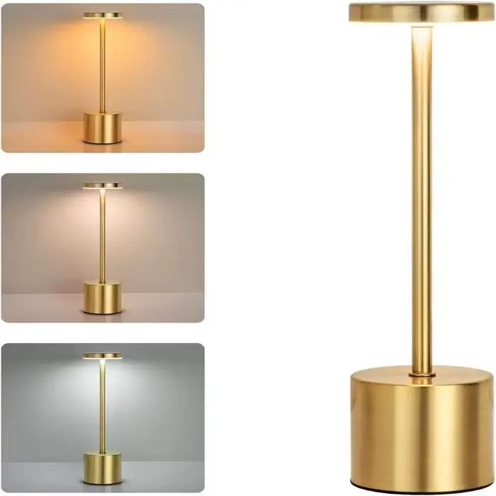 LED lampe de Table classique USB Rechargeable veilleuse gradation continue tactile lampe de bureau 3 couleurs lampe de chevet Bar hôtel décoration